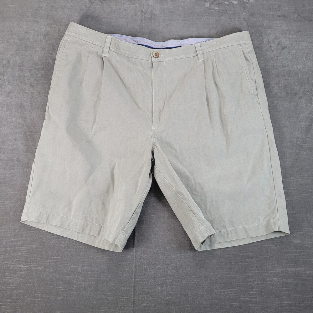Tommy Bahama Silk Blend Shorts Flat Front‎ Casual Khaki Size 42